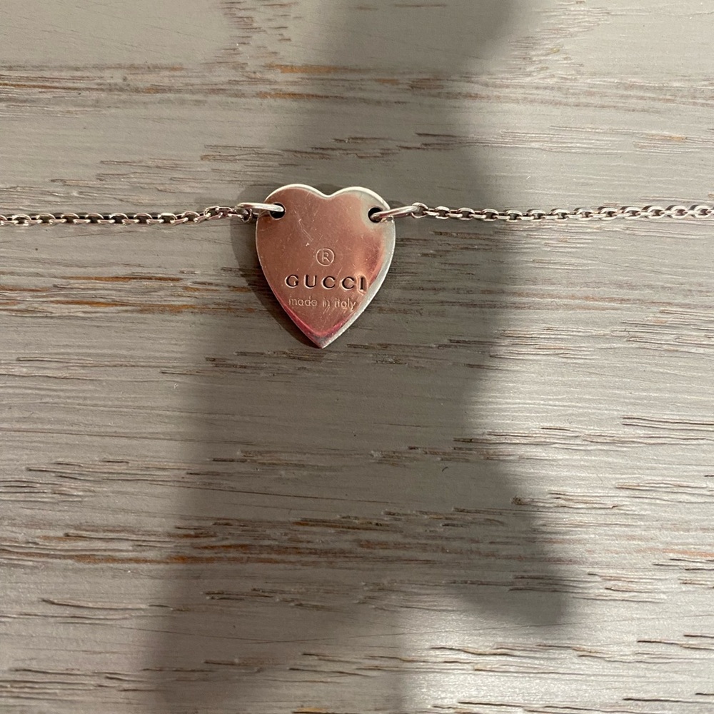 Gucci Silver Heart Bracelet